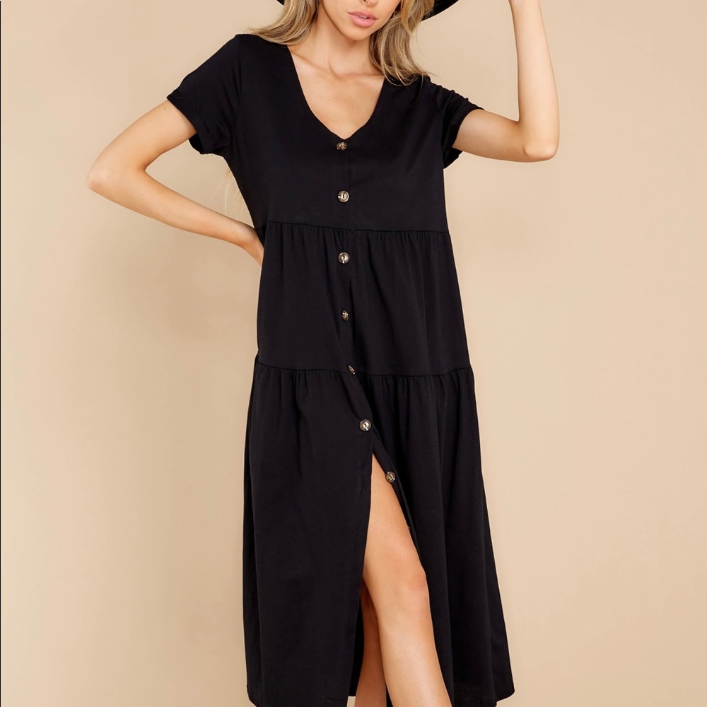 STORY black midi chic dress- size small